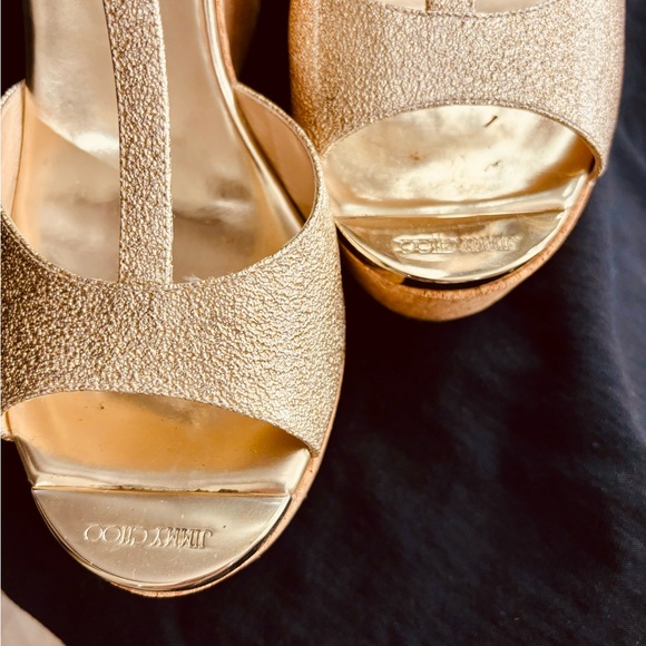 Jimmy Choo sz 38 pela gold patent leather - Picture 3 of 4